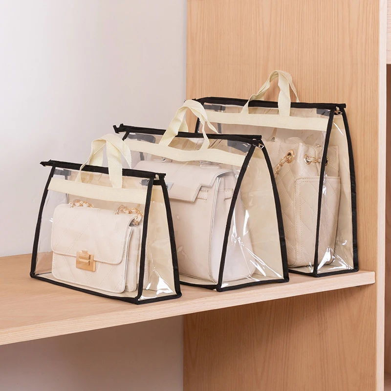 

Handbag Dustproof Storage Bag Wardrobe Leather Protection Finishing Storage Bags Transparent Moisture-proof Sealed Hanging Bag