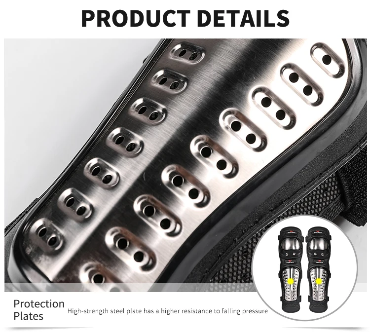 Наколенники WOSAWE из нержавеющей стали для мотогонок защитное снаряжение коленей