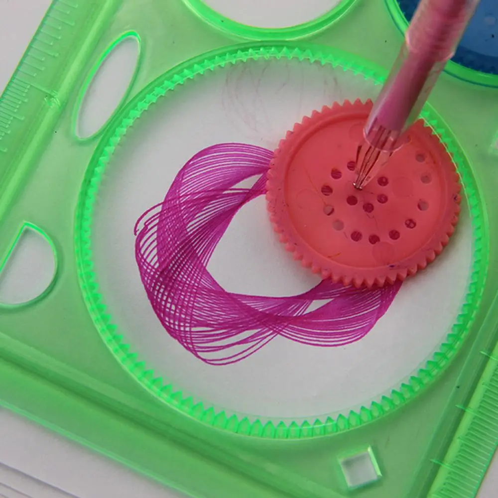 1 шт. Геометрическая линейка спирографа инструмент для обучения рисованию