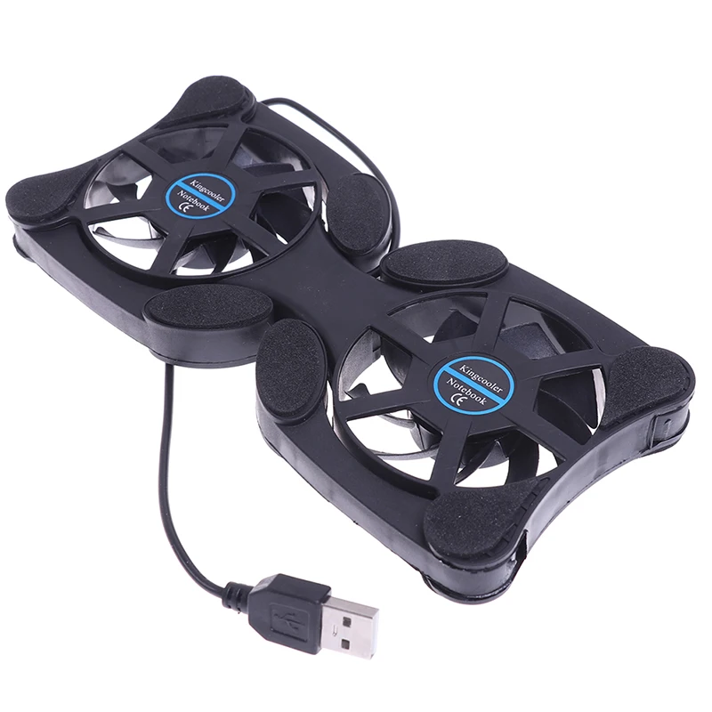 

Foldable Air Cooling Fan USB Quiet Laptop Radiator With 2 Fans Notebook Cooler
