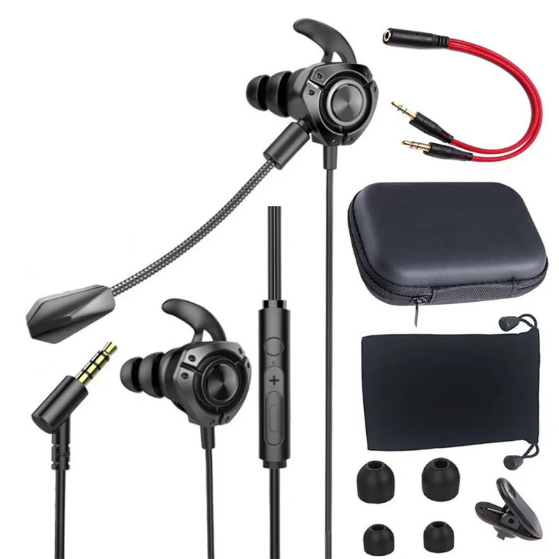 

Gamer Headset Wired Gaming Earbuds 3.5mm Plug Earphone Noise Cancelling Stereo with Detachable Mic Headset for Phone PC PS4 Xbox