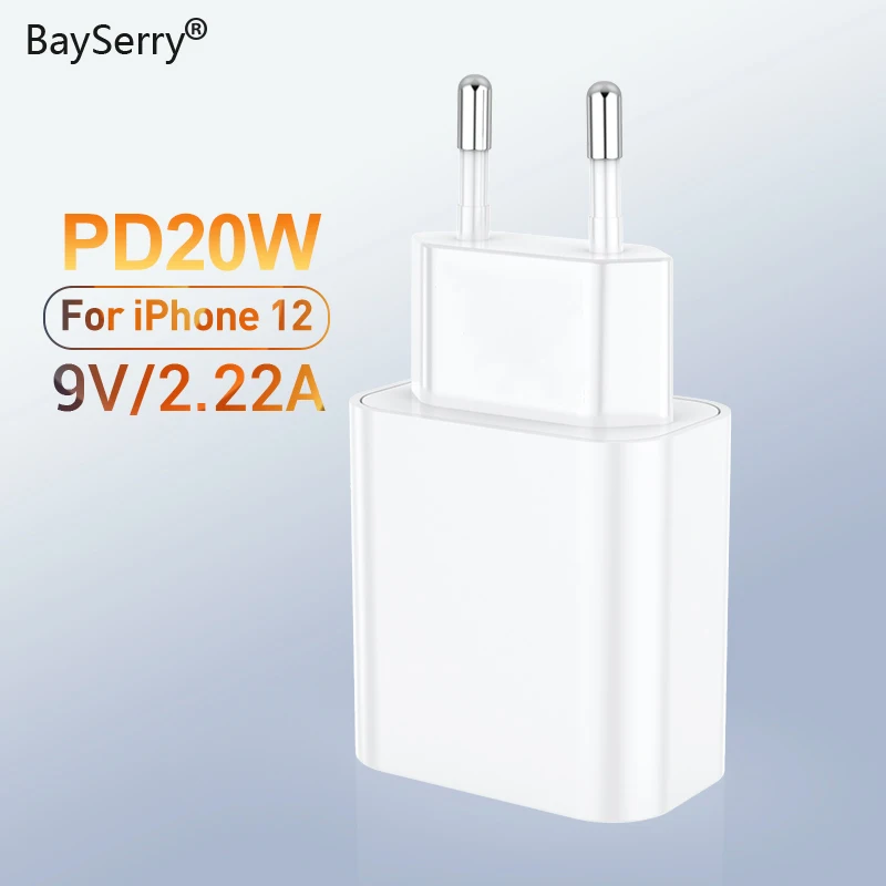 

BaySerry USB C PD Charger 20W QC 4.0 3.0 For iPhone 13 Pro Max 12 XS XR Fast Charger USB Type C Phone Charger For Xiaomi Samsung