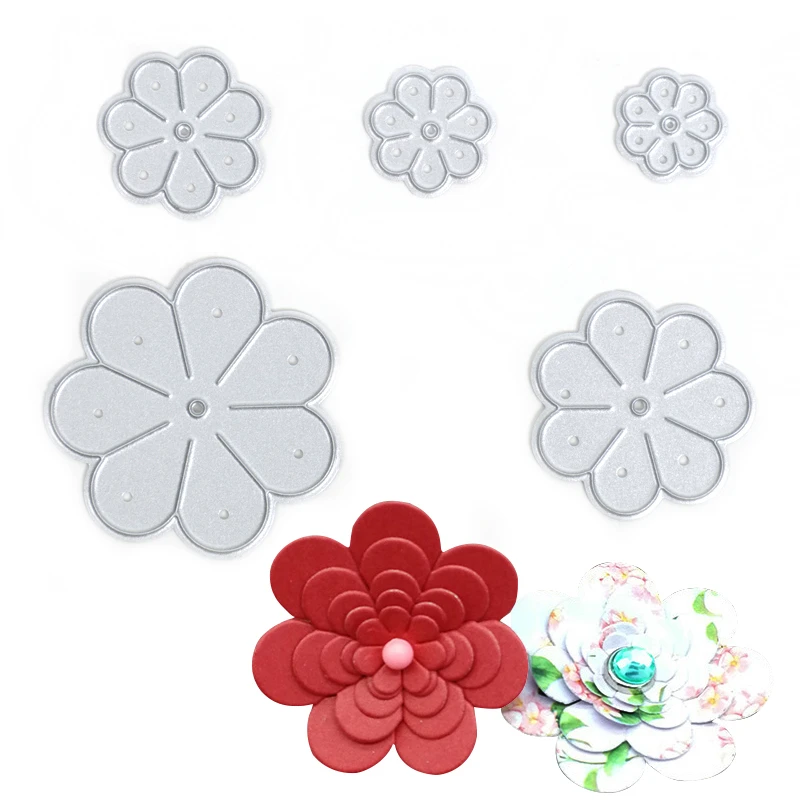 5 шт. Новые цветочные металлические трафареты для пресс формы 2019 DIY Скрапбукинг