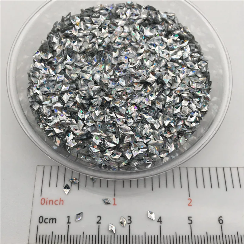 2x4mm Rhomb 20 г Лазерная Серебряная микс форма ПВХ свободные блестки для маникюра ногтей, свадебные конфетти, аксессуары для рукоделия - Цвет: 2x4mm Rhomb
