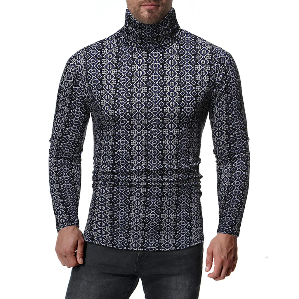 Мужской трикотажный пуловер с длинным рукавом круглым вырезом|Джемперы| |