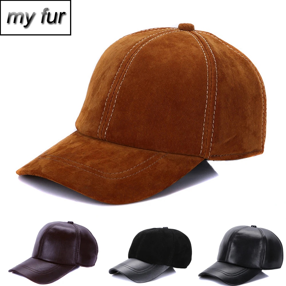 Бейсболка из натуральной кожи для мужчин и женщин повседневная Кепка унисекс 100%