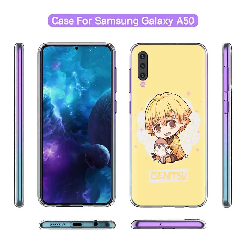 Demon Slayer Kawaii Anime Case for Samsung Galaxy A50 A20e A70 s A80 A90 5G A40 A30 A20 A10 e A12 A02s Soft Silicone Phone Coque