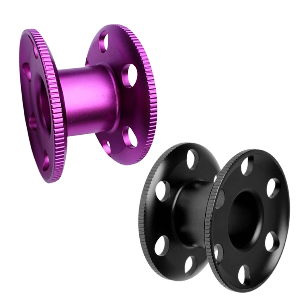 

Pack of 2pcs Mini Aluminum Alloy Scuba Diving Finger Spool Reel 3.3" x 2"