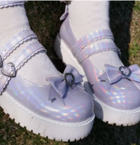 

Japanese Lolita sweet princess love fashion vintage shoes thick bottom cute loli soft girl lace bowknot kawaii girl cosplay loli