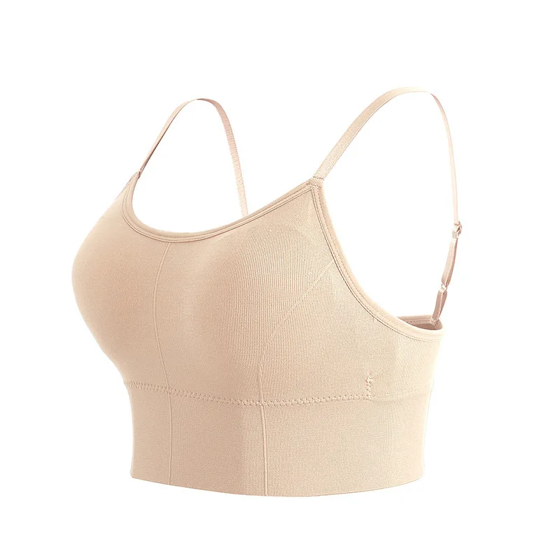 

Women Casual Spaghetti Straps Yoga Clothes Activewear Solid Sports Bra Fitness SER88
