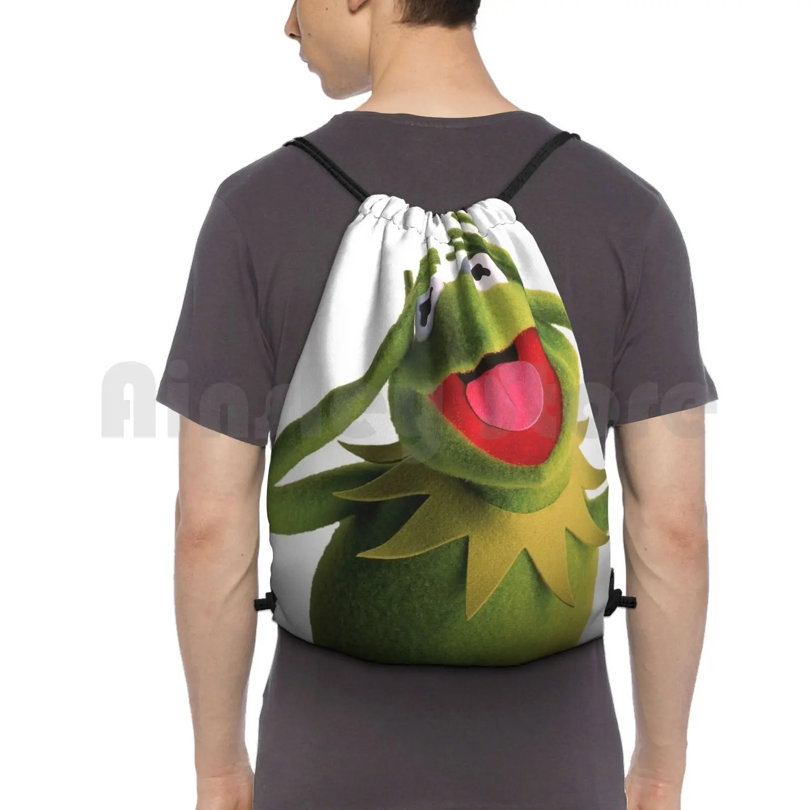 The Frog ( ) Backpack Drawstring Bags Gym Bag Waterproof Funny Humor Meme Memes Filthy Frank Drageonz | Багаж и сумки
