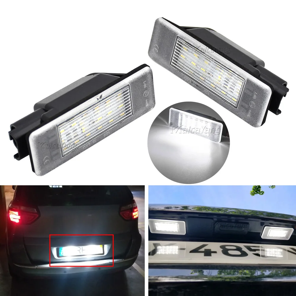 

New LED License Plate Light For Peugeot 106 1007 207 307 3008 406 407 607 License Number Lamp For citroen C2 C3 C4 C5 C6 C8 DS3