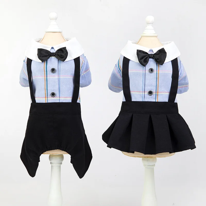 Одежда для домашних животных весна и лето тонкие собаки детская одежда с бантом