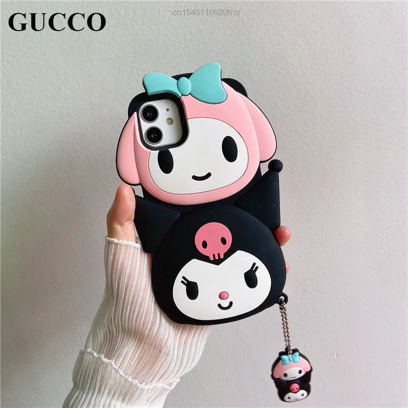 Sanrio Kawaii Kuromi My Melody Cartoon Iphone Case For IPhone 13 12 11 Pro Max Xs Xr X Se2 7 8 Plus Protective Case Cover Female