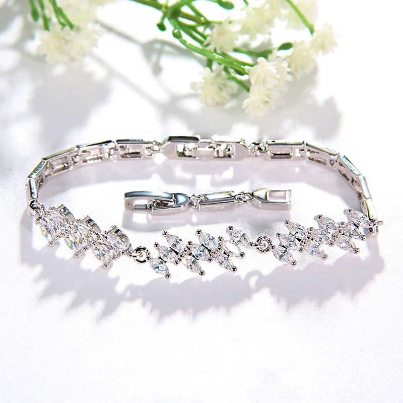 Браслет jinzeyi женский с инкрустацией из циркония Ювелирное Украшение стразами AAA