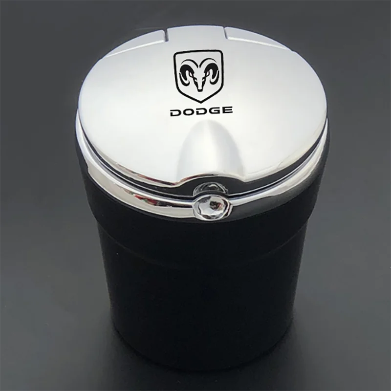 

For Dodge Challenger Avenger SXT Caliber Nitro RAM 1500 Car Ashtray Creative Multi-function Car With LED Light With Lid Ashtray