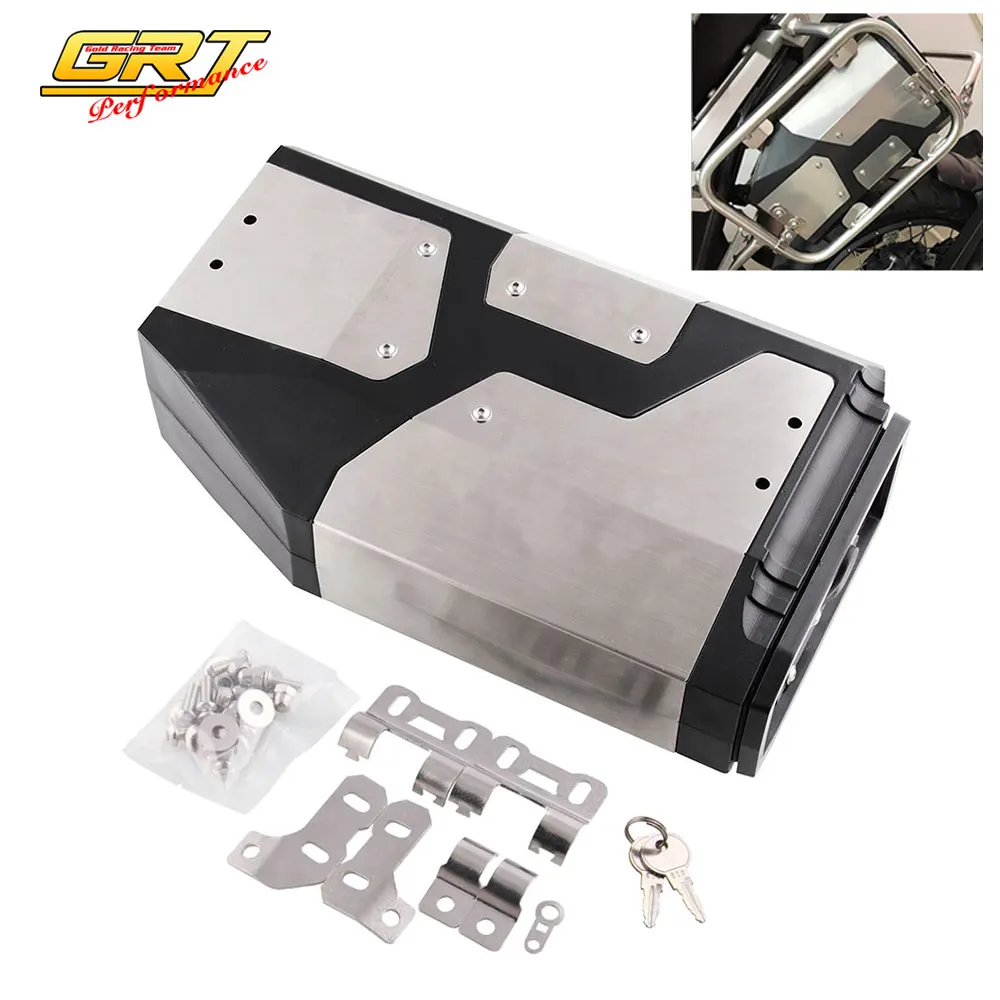 1 шт. черный и серебристый левый боковой кронштейн алюминиевый ящик для