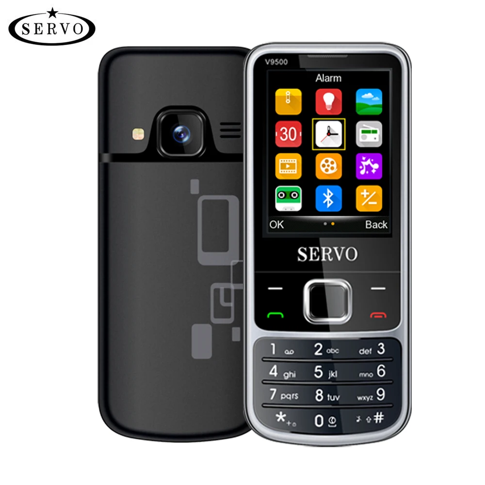 4 SIM-карты режима ожидания SERVO V9500 сотовый телефон скорость набора номера один ключ