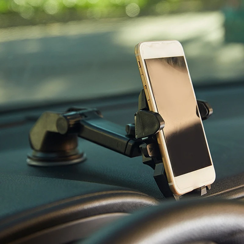 

1PC Car Bracket Holder Auto Black Rearview Mirror Rotation GPS Mobile Phone Holder Stand for Samsung IPhone Car Accessories