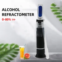 handheld alcohol refractometer sugar wine concentration meter densitometer 0 25 alcohol beer 0 40 brix grapes atc 48 off
