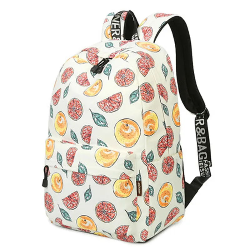 Бренд atinfor водонепроницаемый с фруктовым принтом повседневные женские рюкзаки