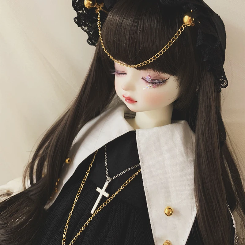 Кукла Одежда 1/6 1/4 кукла платье черное кружевное со шляпой для BJD SD Blyth аксессуары