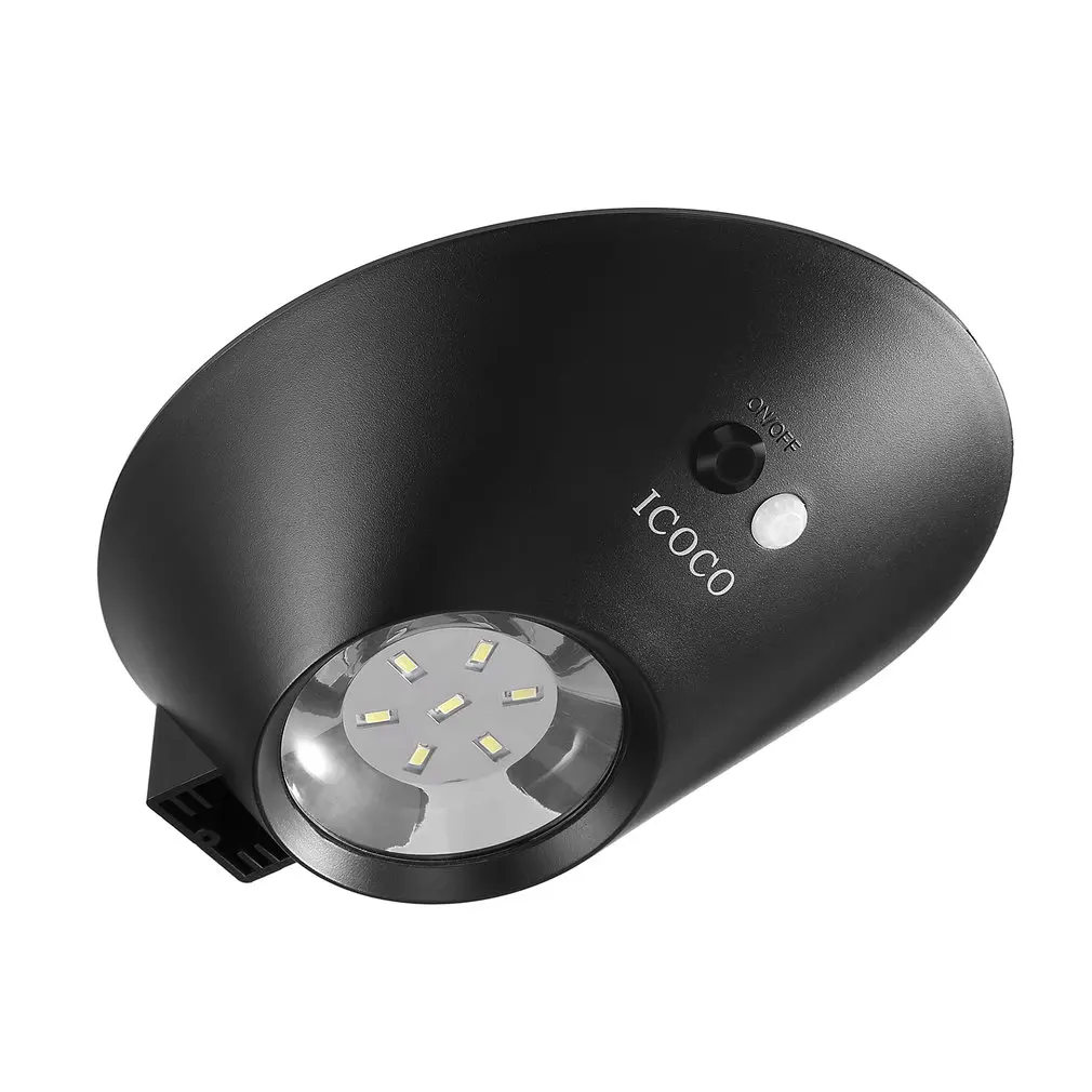 ICOCO 2 Вт 7 светодиодный солнечный светильник датчик человеческого тела садовый