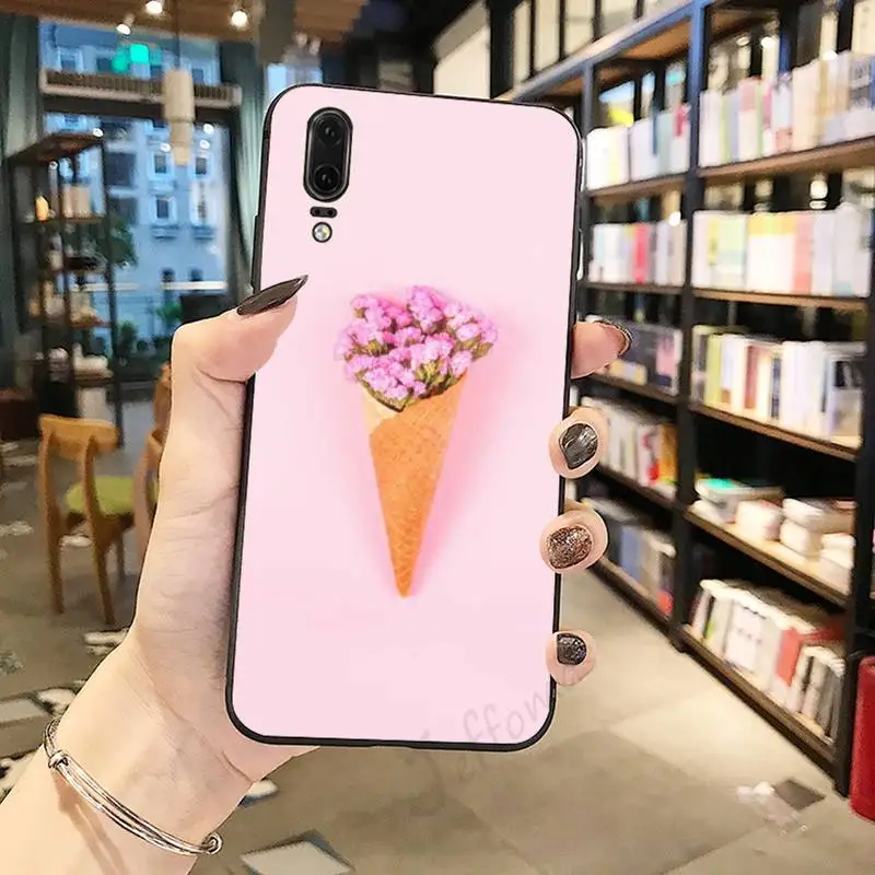 

Aesthetics Chic Minimal flower Phone Case For Huawei honor Mate P 10 20 30 40 i 9 8 pro x Lite smart 2019 nova 5t