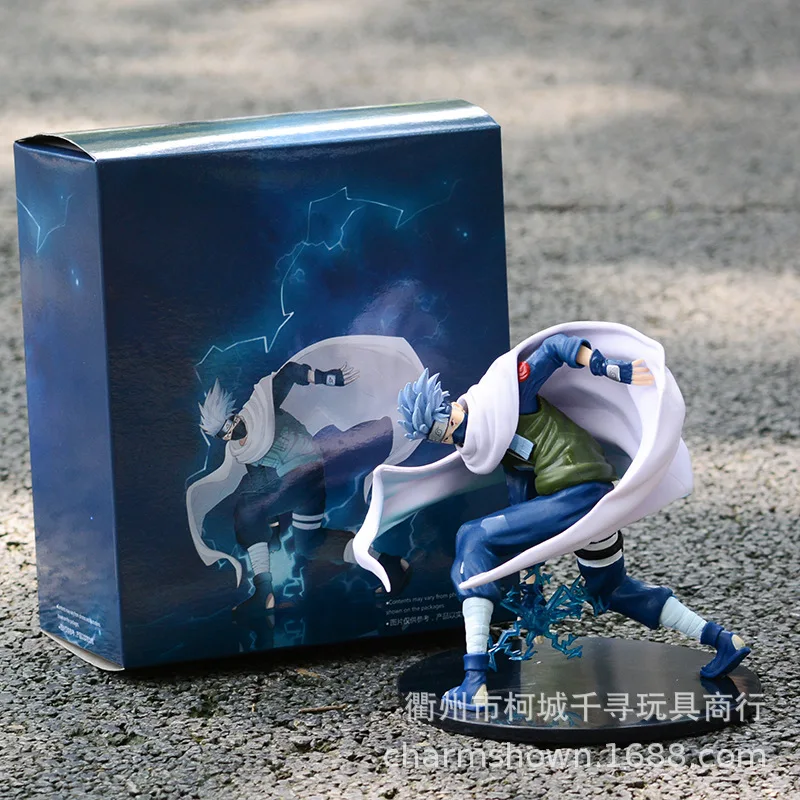 

15cm Boxed Anime Hatake Kakashi White cloak PVC Action Figure Model Toys Collection Doll anime decor