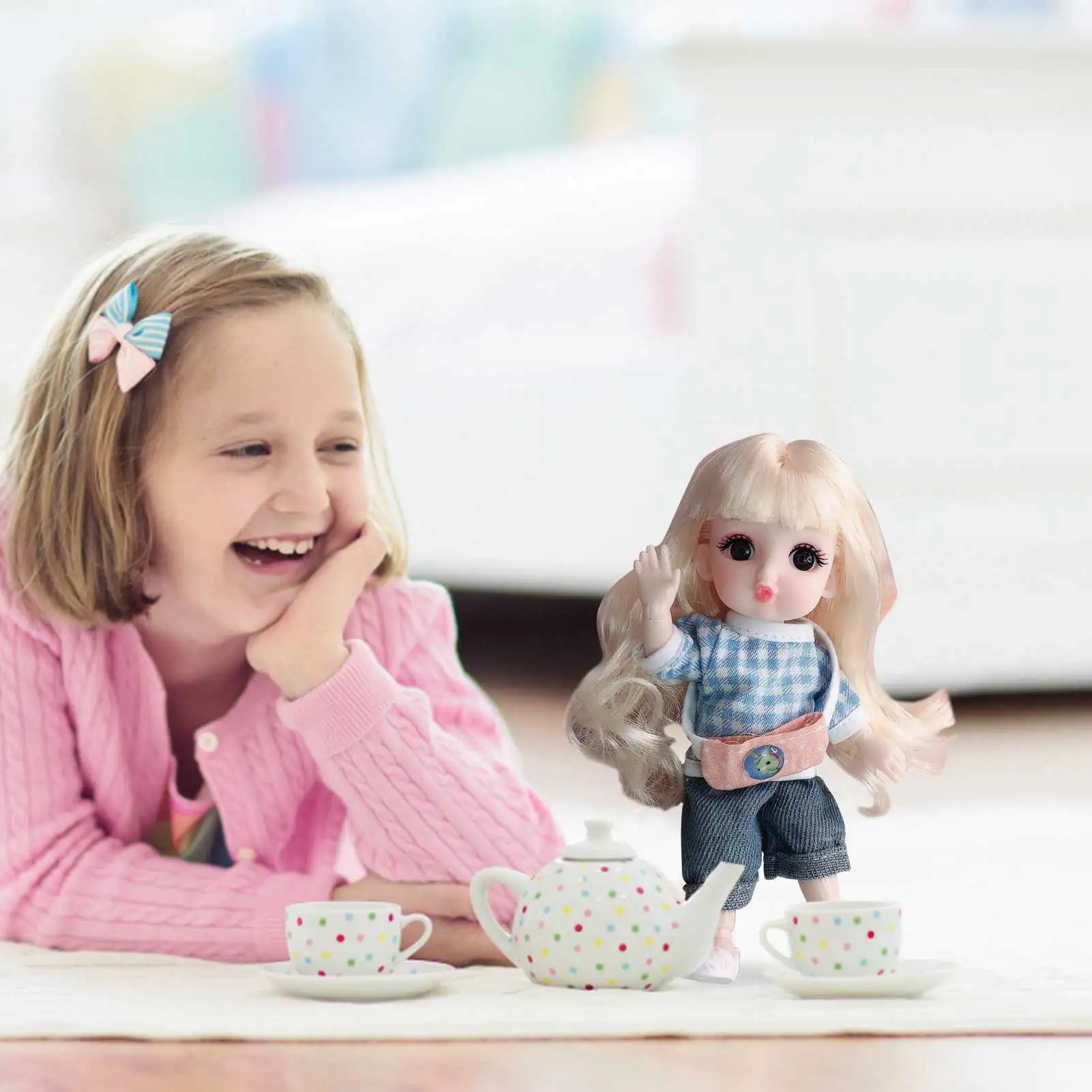 16 Cm Simulation Soft Doll Handmade DIY Craftsmanship Princess Play House Cute Girl Toy Children Birthday Gifts Special Price |