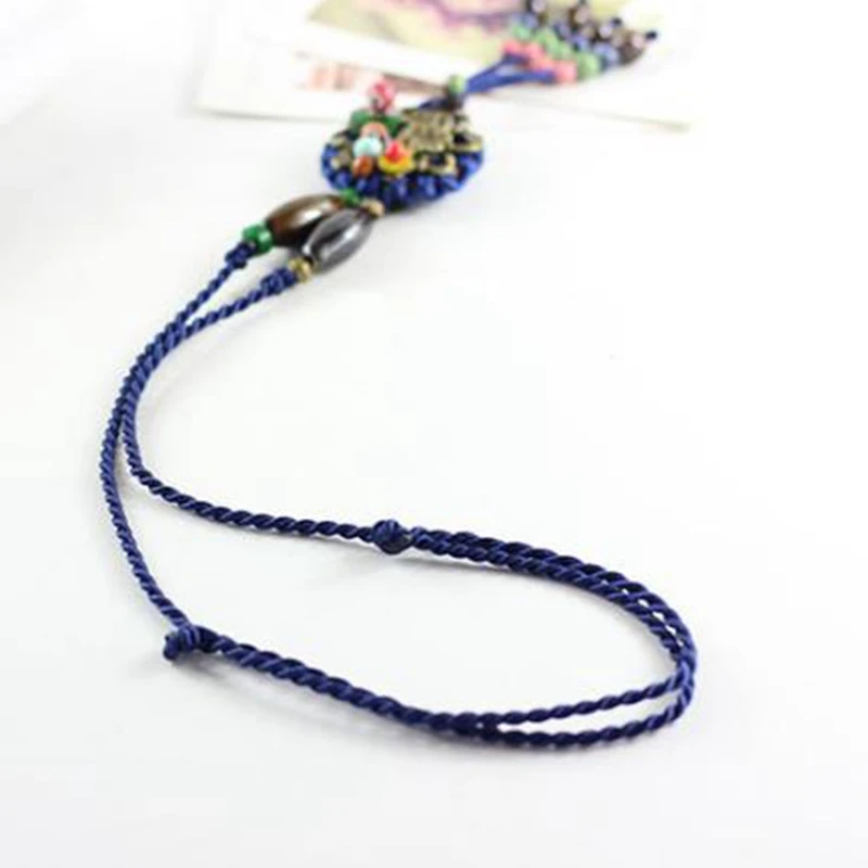 В этническом стиле Стиль Женская Длинная цепочка на свитер красивый красочный