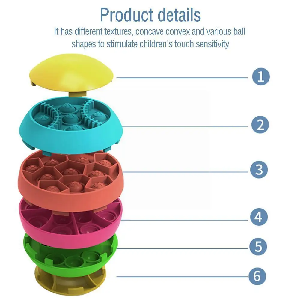 

Детский Настольный пресс для декомпрессии Радужная головоломка доска обучающая игрушка игровой мяч для детей M3V5
