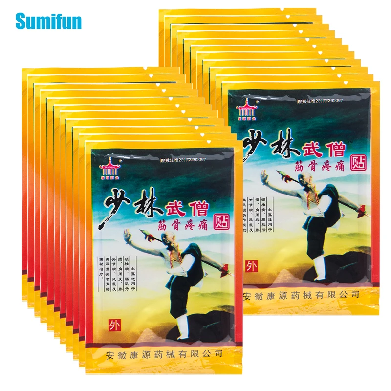 

80pcs Shaolin Herbal Medical Plaster Arthritis Joint Neck Knee Back Gout Rheumatism Heat Patches for Muscle Pains Relief Patch