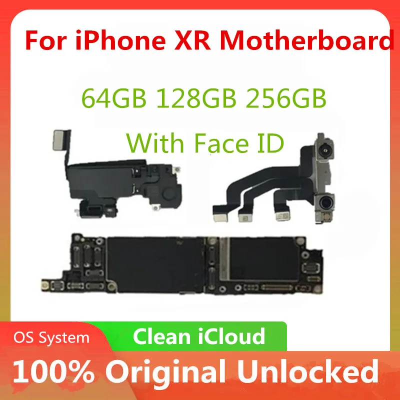 Разблокированная материнская плата для iPhone XR с/без Face ID с системой IOS без iCLoud