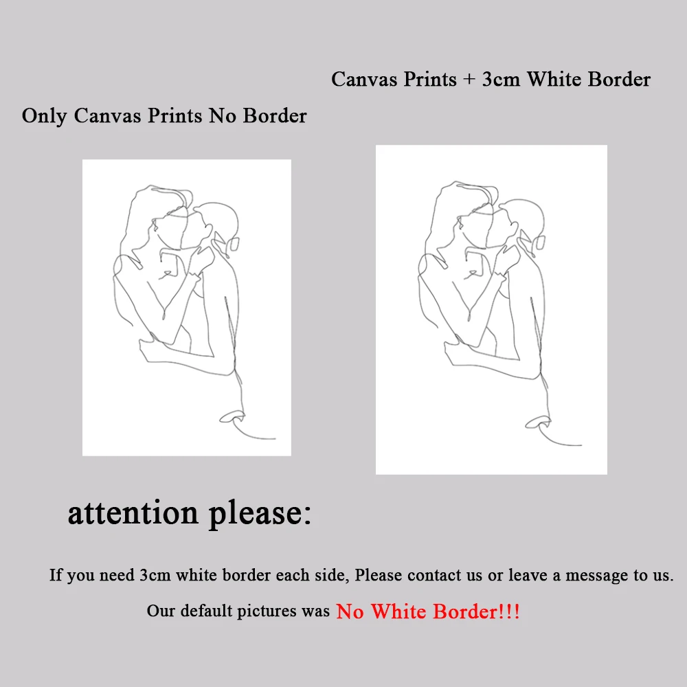 Романтический Теплые Семейные плакаты с абстрактными линиями любовник Поцелуй