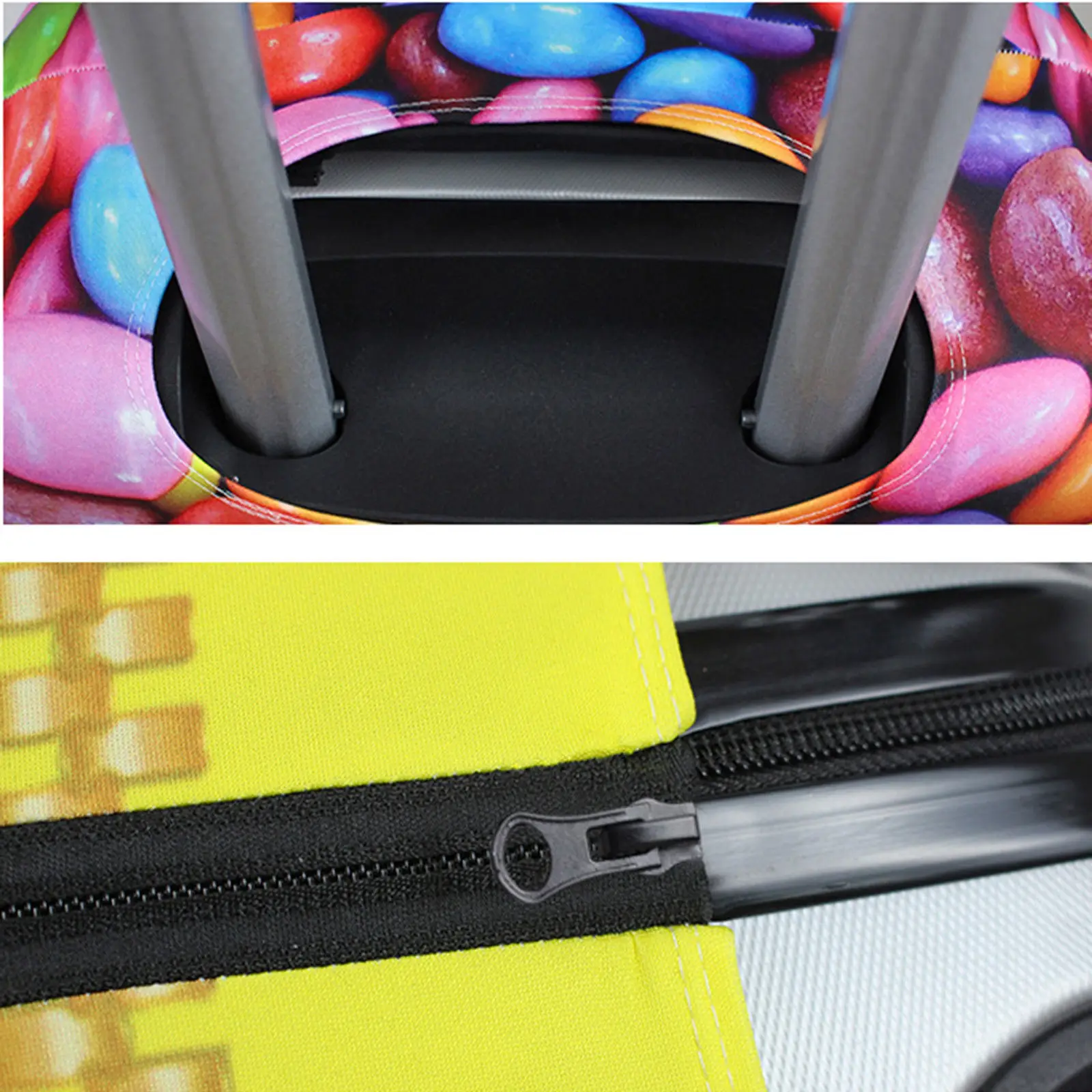 FORUDESIGNS Art Elephant and Lotus Pattern Suitcase Elastic Luggage Cover Protective Thicken Travel Accessories Trolley Baggage