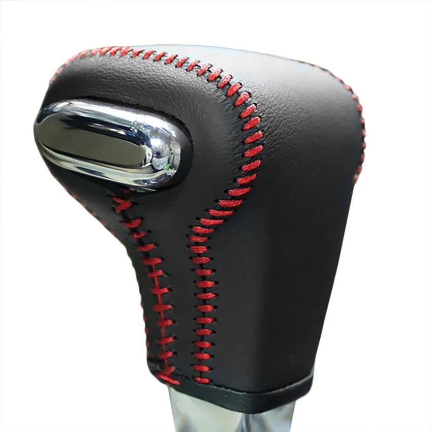 

Black Leather Car Gear Shift Knob Covers for Volkswagen Golf 6 Passat Tiguan Touran Polo Automatic Gear Shift Knob Case