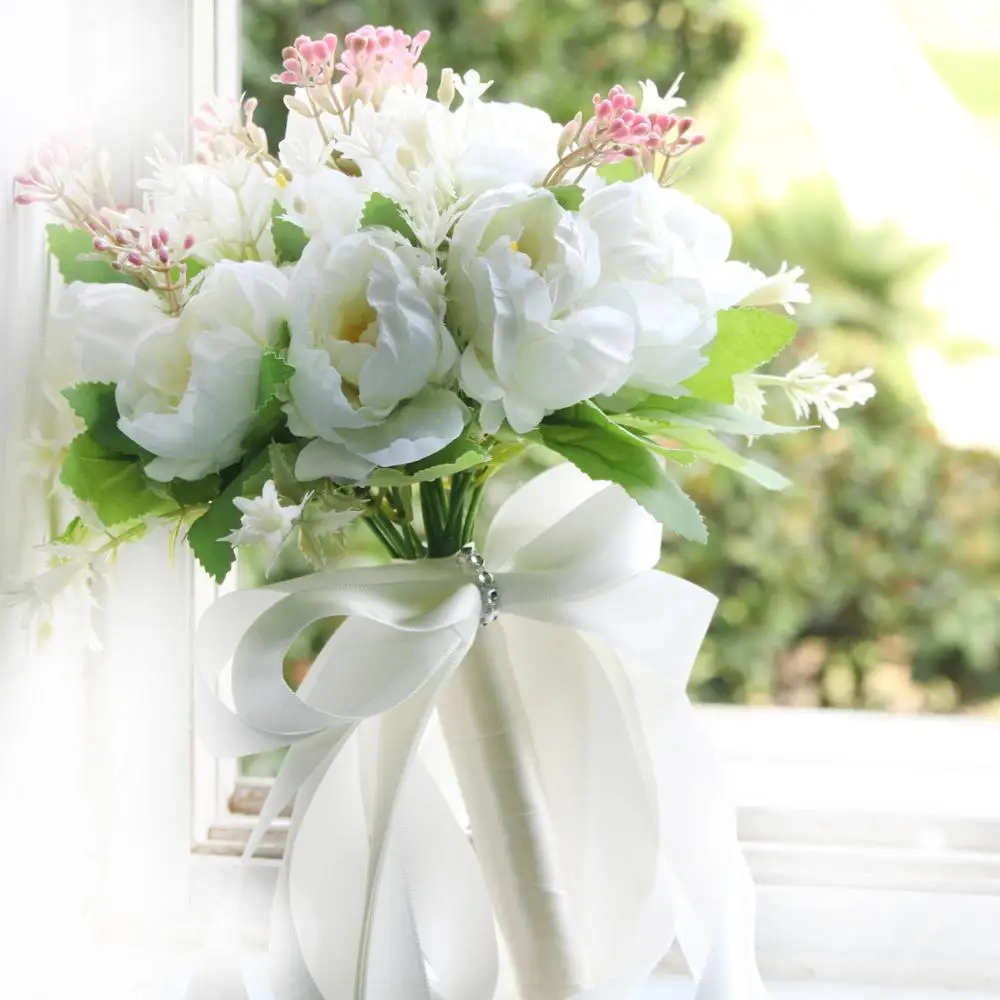 YO CHO цвет шампанского искусственный цветочный букет искусственные пионы