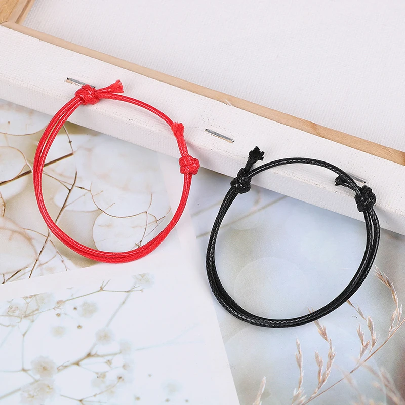 

2pcs/lot Black Red String Bracelet Jewelry Good Luck Made Bracelet Protection For Women Men Jewelry Gift