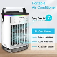 portable air conditioning fan air cooler for room mini air conditioner with night light humidifier air purifier cooling fan