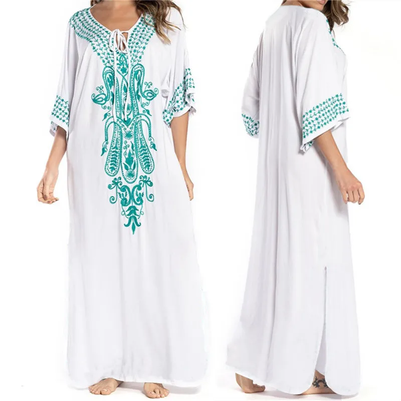 Q775-White-904 Пляжная накидка, кафтаны, саронг, купальный костюм, накидка, Пляжное парео, купальник, накидка, женская одежда для плавания, Пляжная туника# Q904 - Цвет: Q775-White-904