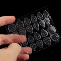 10sheetlot nail tip transparent double sided self adhesive sticker diy jelly waterproof false art extension glue tool