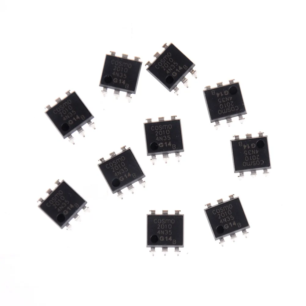 

10 Pcs/lot Black 4N35 FSC Optocouplers Phototransistor 30V DIP6 IC Connectors