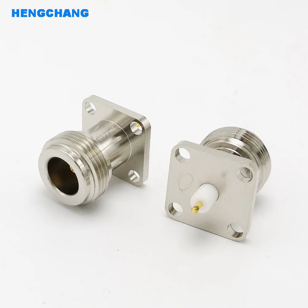 Медный N Type женский радиочастотный коаксиальный адаптер 17 5x17 5 мм Тип Панель