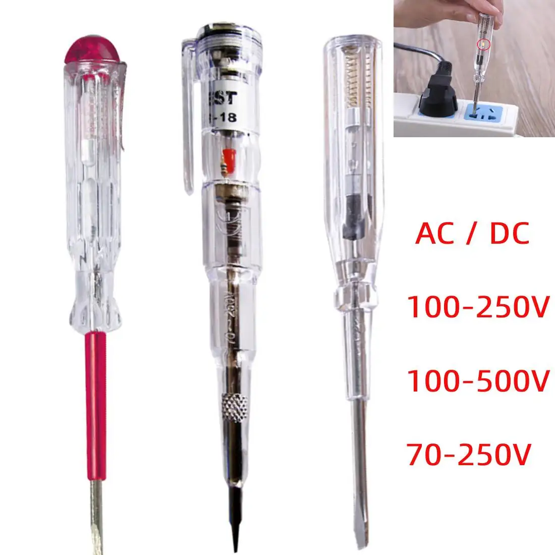 Зонд Напряжение тестер ручка со светодиодным индикатором светильник тестером