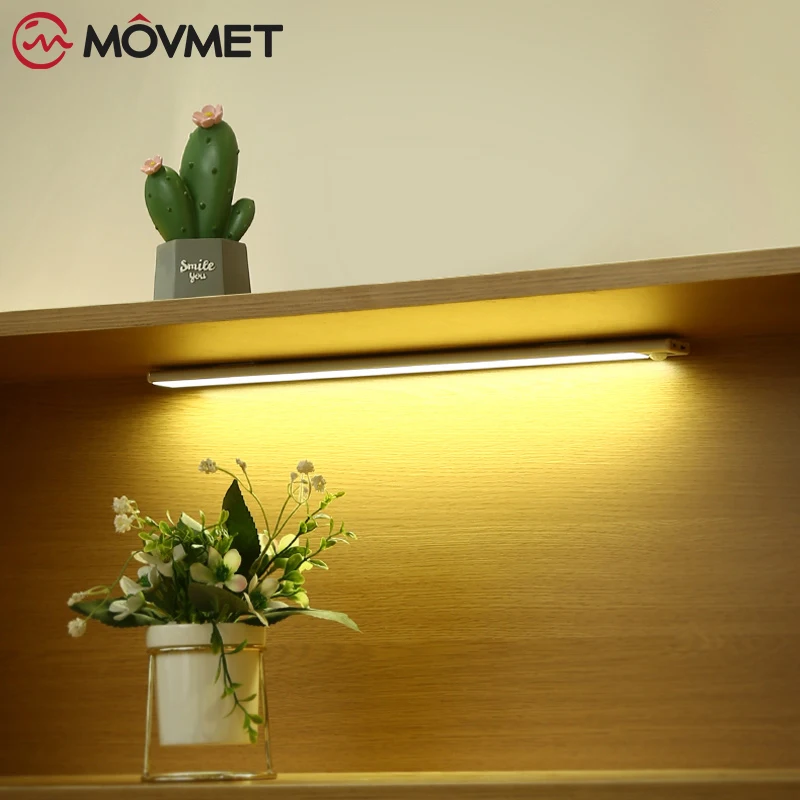 motion sensor led ultra thin night light wireless rechargeable usb wall wardrobe kitchen bedroom locker magnetic cabinet light free global shipping