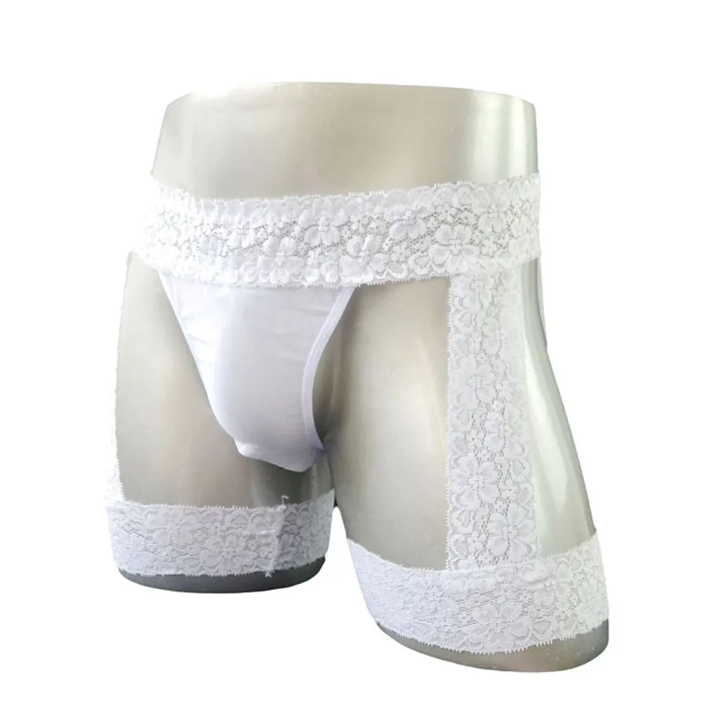 Визуально удлиняющие ноги кружева гей стринги человек пикантная обувь Для