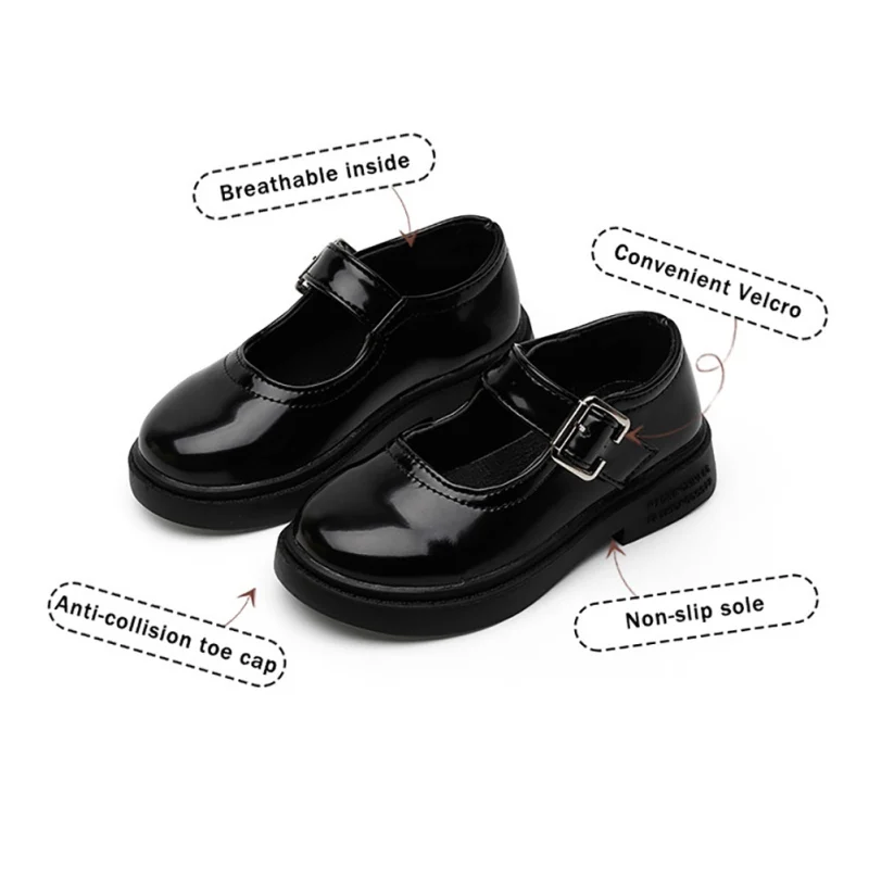 

Spring Autumn Baby Girls College Style Casual Shoes Children Kids Anti-Slip PU Soft Footwear Free Shippping