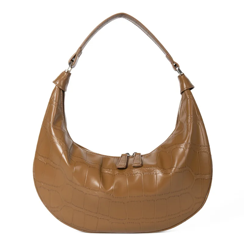 

Female Bag 2021 Stone Pattern Single Shoulder Underarm Bag All-match Handbag Simple Dumpling Bag