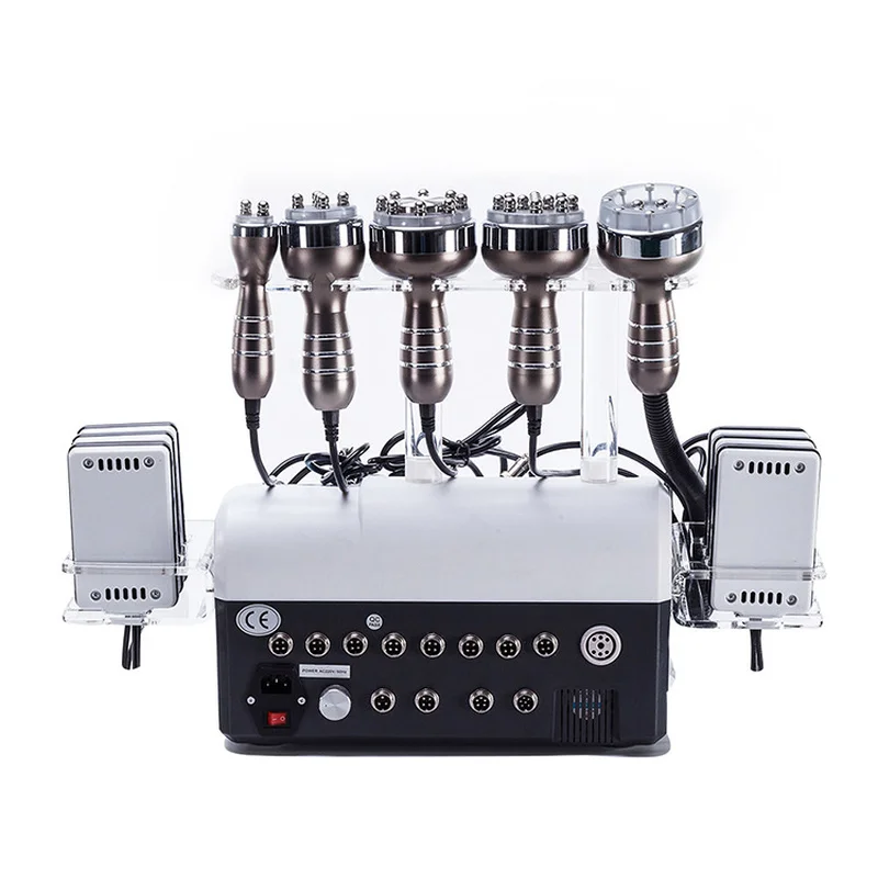 Koop Hoge Kwaliteit 40K Ultrasone Massager Cavitatie 6 In 1 Gezichtsverzorging Salon Spa Schoonheid Apparatuur Afslanken